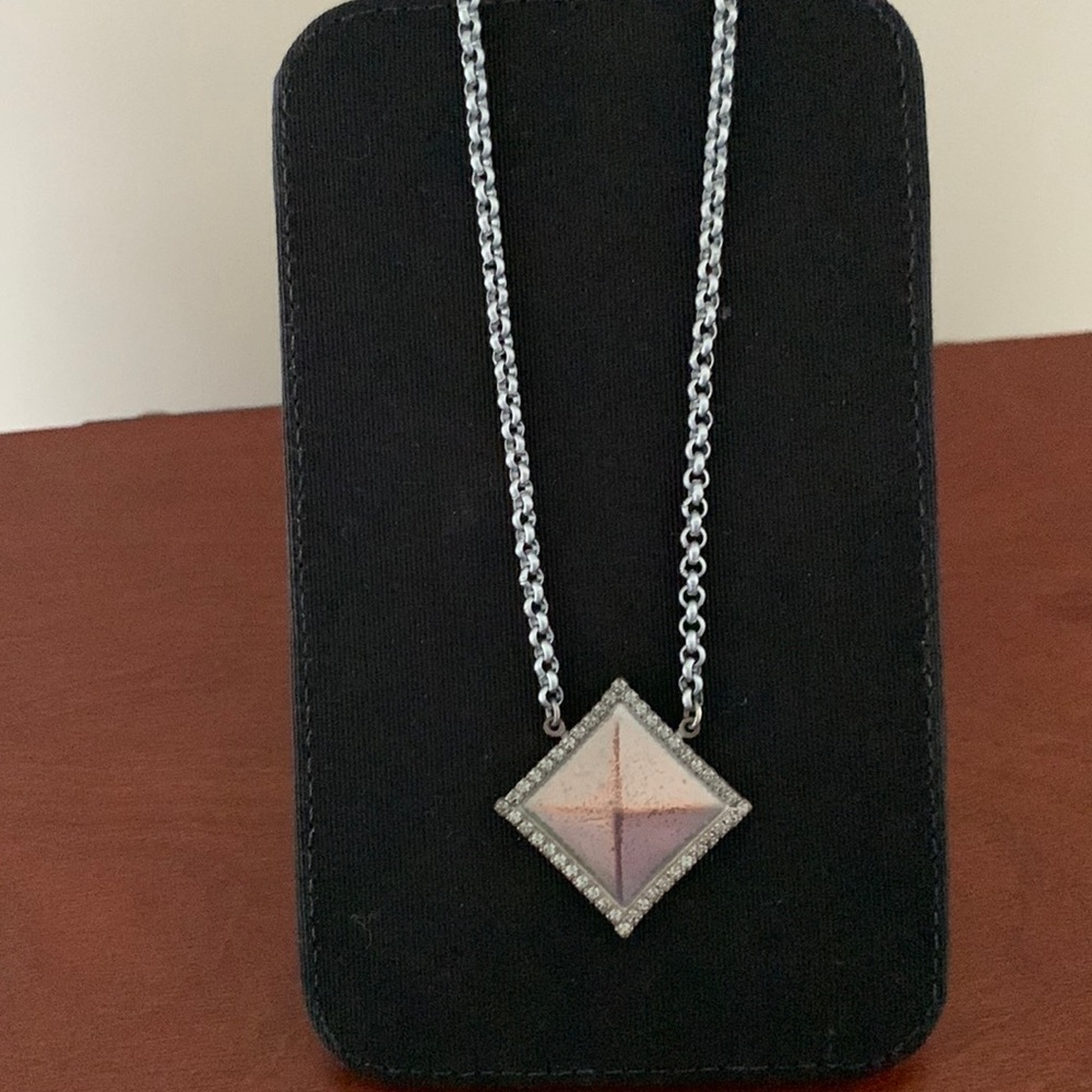 Sabika vintage look pendant necklace with clear stones
